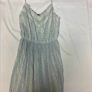 Blue and white summer dress